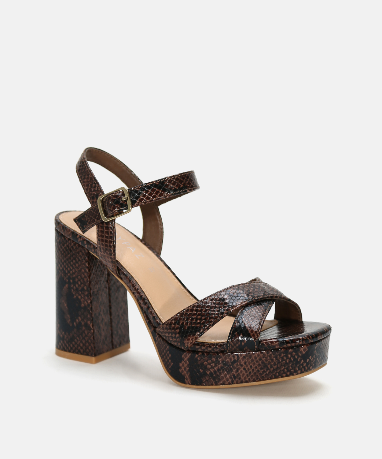 Sandalia plataforma tiras cruzadas image number null